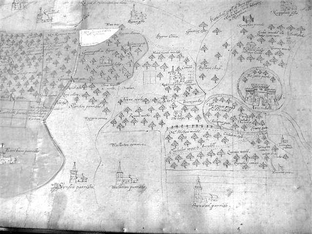 Ancient maps show Tortington Common and Binsted Woods were part of Arundel's deer park